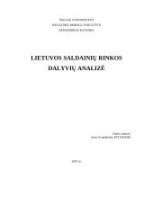 Lietuvos saldainių rinkos dalyvių analizė