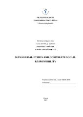 Managerial ethics and corporate social responsibility