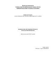 Rekreacinių ir turizmo išteklių analizavimo praktika