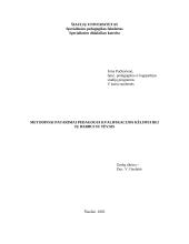 Metodiniai patarimai pedagogui