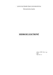 Hidroelektrinė kaip atsinaujinantis energijos šaltinis