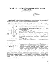 Briusterio kampo nustatymas ir Maliu dėsnio tyrimas