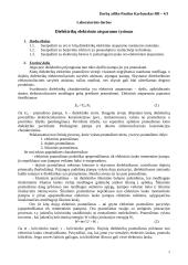 Dielektrikų elektrinio atsparumo tyrimas