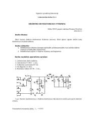 Diodinio detektoriaus tyrimas