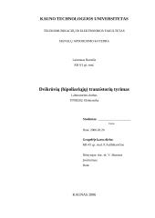 Dvikrūvių (bipoliariųjų) tranzistorių bandymai