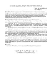 Dvikrūvių (arba bipoliariųjų) tranzistorių tyrimas