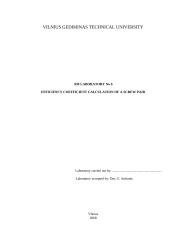 Efficiency coefficient calculation of a screw pair