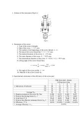 Efficiency coefficient calculation of a screw pair 2 puslapis