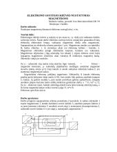Elektronų savitojo krūvio nustatymas magnetronu