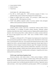 Tarptautinės ŽIV/AIDS organizacijos ir jų indėlis į šios infekcijos valdymą 4 puslapis