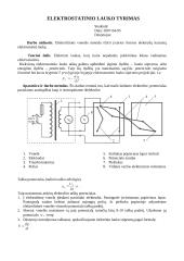 Elektrostatinio lauko matavimas elektrolitinės vonelės metodu