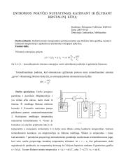 Entropijos pokyčio tyrimas išlydant kristalinį kūną