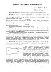 Išorinio fotoefekto dėsnio tyrimo ataskaita