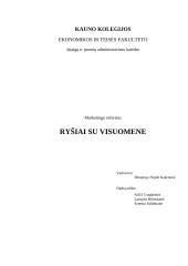 Ryšiai su visuomene referatas