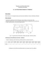 LC autogeneratoriaus tyrimo bei skaičiavimų ataskaita 1 puslapis
