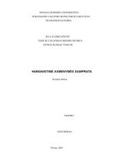 Humanistinė asmenybės samprata