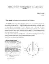 Tiriamojo metalo varžos temperatūrinės priklausomybės tyrimas