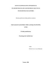 Opnet programos panaudojimas tinklų ir paslaugų charakteristikų