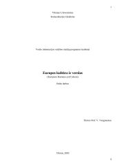 Europos kultūra ir verslas