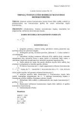 Tirpalų šviesos lūžio rodiklio matavimas naudojantis refraktometru
