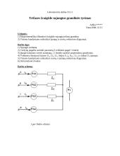 Trifazės žvaigžde sujungtos grandinės tyrimas