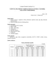 Vožtuvų šiluminio tarpelio reguliavimas. Cilindrų galvutės tvirtinimas