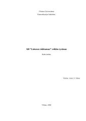 AB “Lietuvos telekomas” veiklos tyrimas