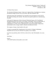 Recommendation letter for another employer