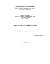 Čekijos Respublikos ekonominė apžvalga