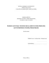 Šeimos santykių teisinio reglamentavimo principų įgyvendinimas teismų praktikoje