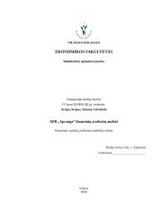Finansinių ataskaitų analizė: APB "Apranga"