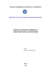 Gross national product (GNP)  and the total of income