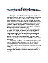 Hairstyles and body decorations