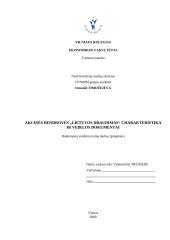 Įmonės charakteristika ir veiklos dokumentai: AB "Lietuvos draudimas"