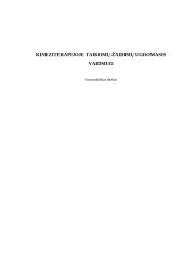 Kineziterapijoje taikomų žaidimų ugdomasis vaidmuo