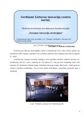 Konferencijos organizavimas: "Europos inovacijų strategijos" 9 puslapis