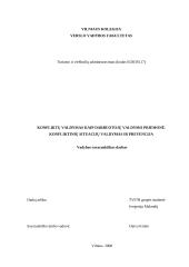 Konfliktų valdymas kaip darbuotojų valdymo priemonė. Konfliktinių situacijų valdymas ir prevencija