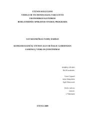 Konkuruojančių gamyklų veiklos įvertinimas: Utenos alus ir Šiaulių gubernija
