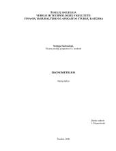 Lietuvos eksporto ir importo prognozavimas 1 puslapis