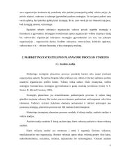 Marketingo strateginio planavimo reikšmė, esmė bei proceso stadijos 13 puslapis