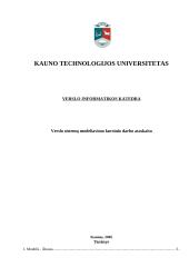 Modelio kūrimas: šliuzas