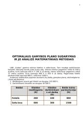 Gamybos plano sudarymas ir jo analizė matematiniais metodais 3 puslapis