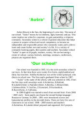 Our School: Kėdainiai "Aušros" school 3 puslapis