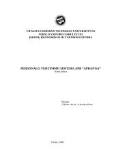 Personalo vertinimo sistema: APB "Apranga"