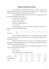 Būsima ir dabartinė pinigų vertė, pinigų srautai bei palūkanos 4 puslapis