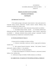 Prienų rajono savivaldybės finansų kontrolės taisyklės 9 puslapis