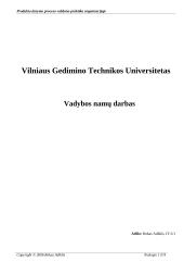Produkto darymo proceso valdymo praktika organizacijoje