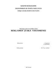 Reklamos  įtaka  visuomenei
