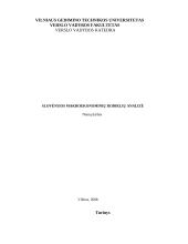 Slovėnijos makroekonominiai rodikliai