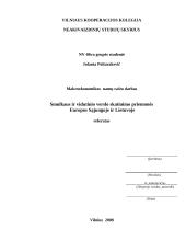 Smulkaus ir vidutinio verslo skatinimo priemonės Europos Sąjungoje ir Lietuvoje